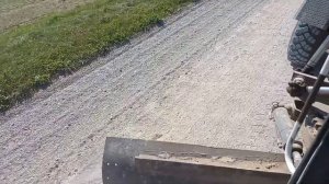 Профилирование дороги. Автогрейдер ГС-14.02, 2-ой способ от центра к обочине.