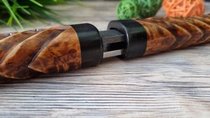 Якутский нож 2в1, резьба по дереву