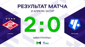 МФЛ. Спартак - Чертаново. 24-й тур. Группа I. Обзор