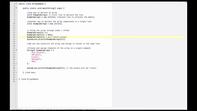 Intro to Java - Module 7 Array -Examples