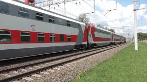 Электровоз ЭП2К-456 (ТЧЭ-10) со скорым поездом "Двухэтажный состав" №031У Орск - Москва.