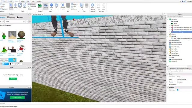 making baldis basics in Roblox Studio смотреть онлайн