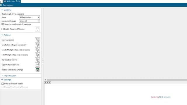 NX Tutorial | How to generate expressions, comment expressions, group expressions