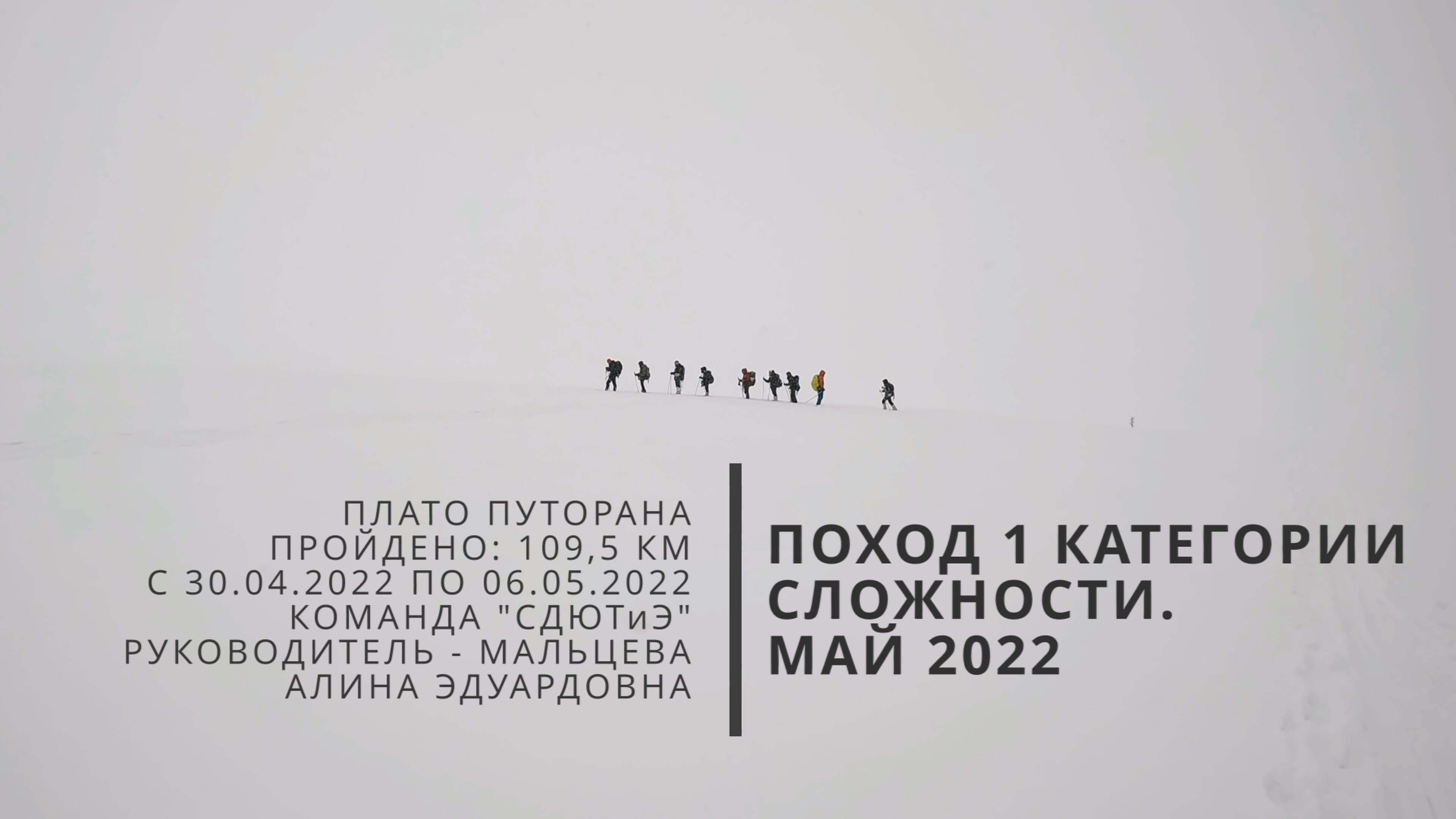 Отчет о лыжном походе 1 категории сложности (плато Путорана, май 2022)