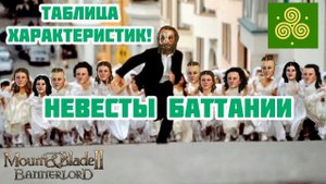 Обзор ВСЕХ невест Баттании в Mount&Blade Bannerlord. Таблица характеристик в описании