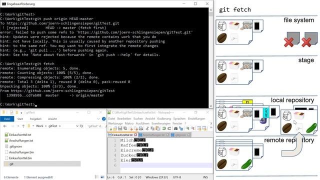 [SCM 08] git - Merge - Zusammenarbeiten mit entfernten Repositories смотреть онлайн