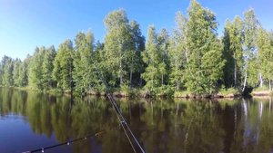 #1 Рыбалка на секретном озере. Крупный окунь.