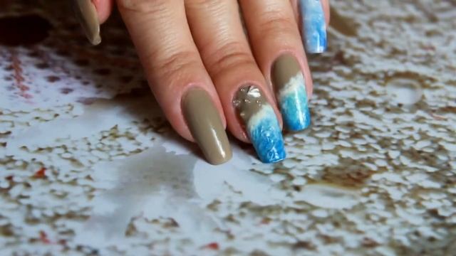 Объемный морской маникюр ? Sea nails tutorial смотреть онлайн