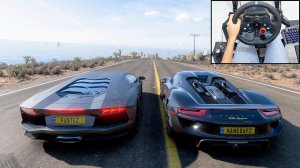 Porsche 918 Spyder & Lamborghini Aventador - Forza Horizon 5