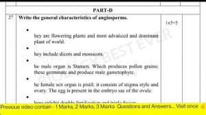 Bio_5 Marks Answer  Important Questions - ( Only for How to write Answer)