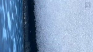 Каркасный бассейн зимой