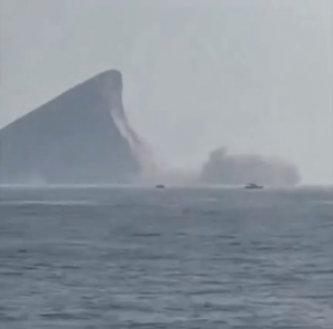 Обрушение горы при землетрясении на Тайване