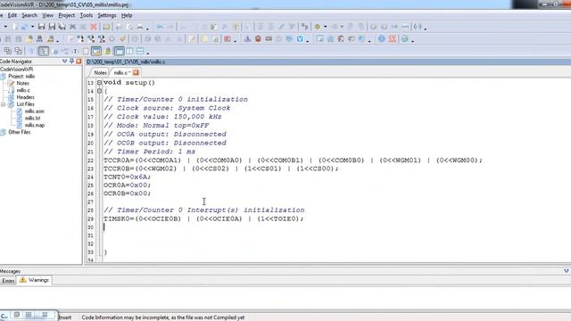Делаем функцию millis() в CodeVisionAVR