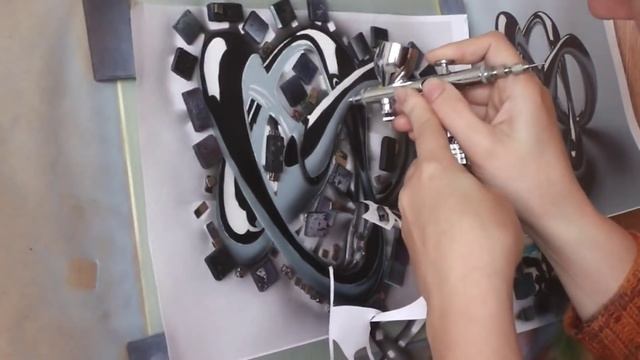 Уроки аэрографии - Рисуем Хром аэрографом для начинающих смотреть онлайн