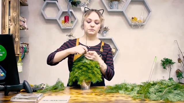 Декоративная ёлочка из пихты своими руками. Собираем новогоднее украшение
