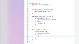 Stack in Swift using array and structure