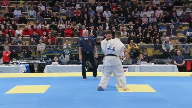 EC 1/16 -85kg Salahat Hasanov (Aze) Vs Hugo Cruz (Esp) European Karate Championship Gotgenburg 2023