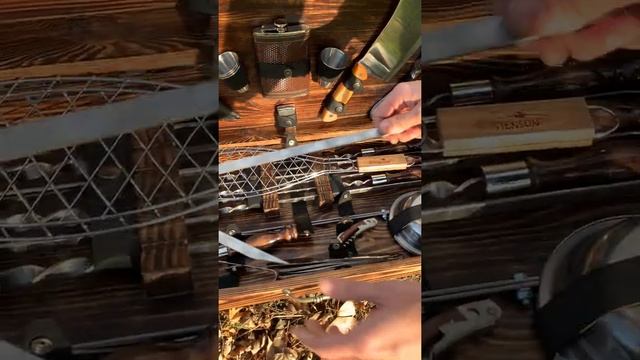 Набор шампуров БИЗОН в деревянном кейсе Gorillas BBQ смотреть онлайн