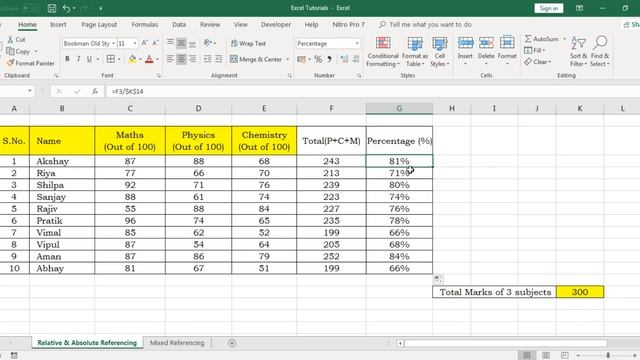 MS Excel - Absolute, Relative & Mixed Cell Reference (Hindi) #Excel #CellReference смотреть онлайн