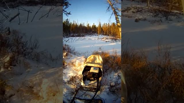 Пробивка дороги по лыжне (с пустыми волокушами) смотреть онлайн