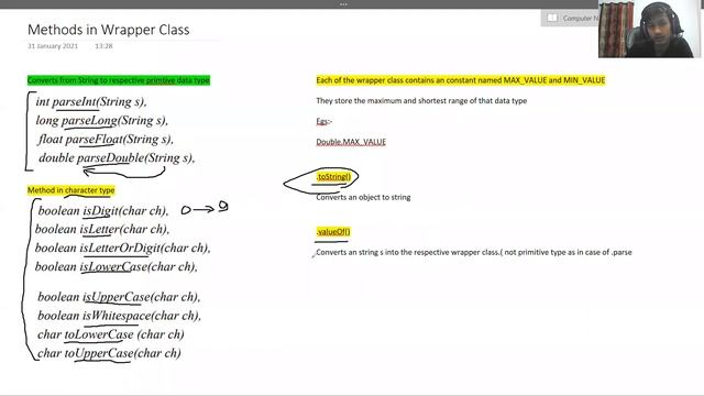 METHODS IN WRAPPER CLASS IN JAVA || ICSE BOARDS