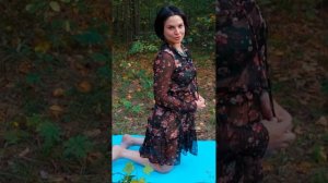 Yoga in nature from Evelina in a black dress #yoga →