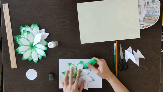 Объемная открытка с цветами