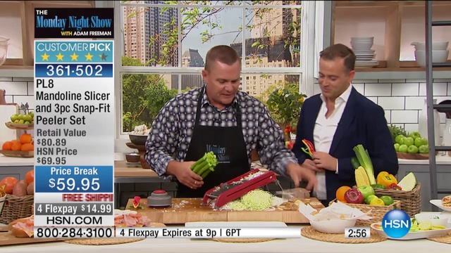 PL8 Mandoline Slicer and 3piece SnapFit Peeler Set смотреть онлайн