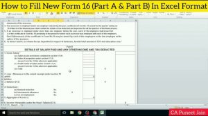 TDS certificate Form 16 Excel Format I Form 16A I 16B I Income Tax Return I ITR #FORM16A #FORM16B