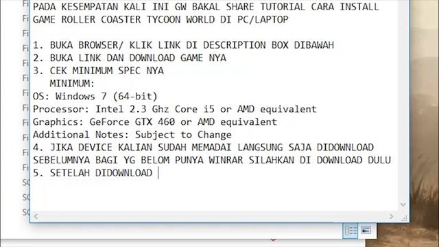 TUTORIAL INSTALL GAME ROLLER COASTER TYCOON WORLD PC/LAPTOP смотреть онлайн