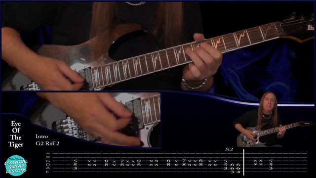 Eye Of The Tiger Guitar Tutorial