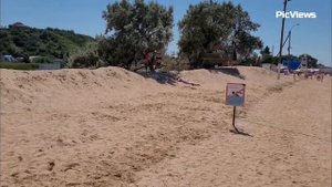 Погода в Голубицкой сегодня 11 июня 2024. Азовское море. Центральный пляж. Голубицая 2024 сейчас