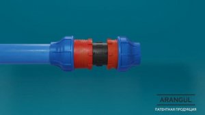 Компрессионная муфта с двойным захватом из полипропилена 125 мм, подходящая для труб из полиэтилен
