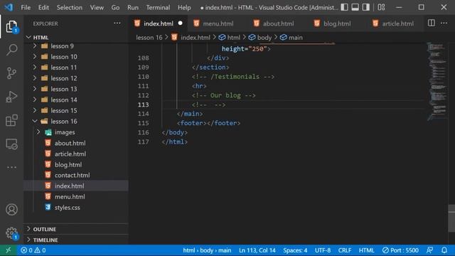 Урок #16 - Финальный проект в HTML для начинающих Курсы программирования для новичков с нуля