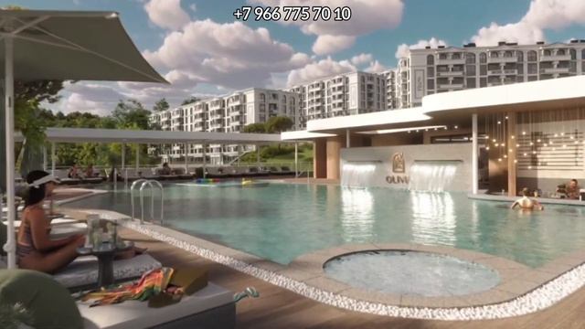ЖК ОЛИВИЯ Сочи Адлер • 214 ФЗ • СТАРТ ПРОДАЖ • Вид на море и горы.  Бассейн • #жкОливияСочиАдлер