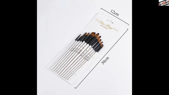 12 #шт., #нейлоновые #кисти #для #рисования, #с #деревянной #ручкой смотреть онлайн