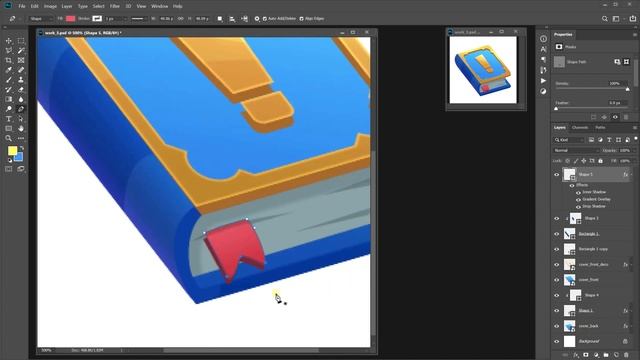 Game UI Tutorial - Make a Game Icon without Painting on Photoshop | Path & Shape смотреть онлайн
