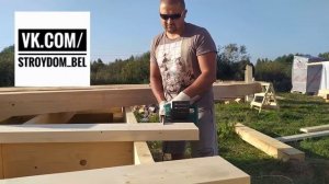 Запил стоек под ригель.