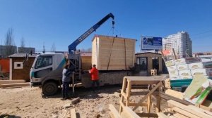 Отгрузка бани, компания "Евростиль" Омск