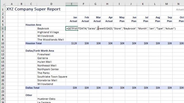 Excel - Practical Uses for GetPivotData Function in Excel - Episode 2013