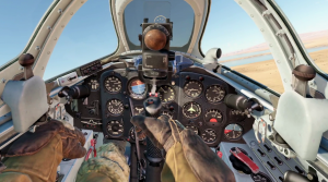 Бой на МиГ-15 в VR шлеме в War Thunder.