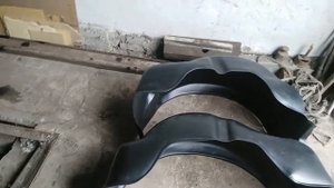 Подкрылки, локеры, установка на Hyundai Starex. Fenders, lockers, installation on Hyundai Starex