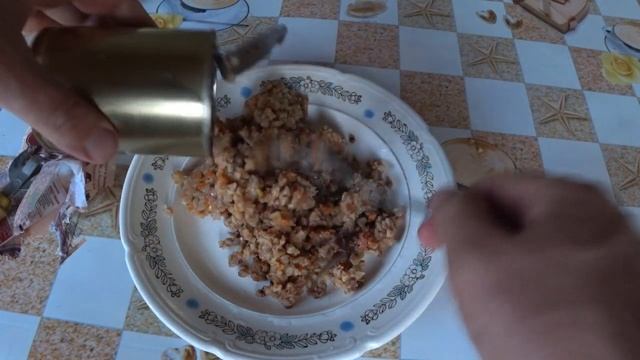 Консерва! Каша гречневая с говядиной 340 гр. Курганский мясокомбинат Стандарт!!! смотреть онлайн