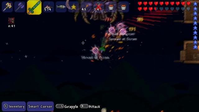 Terraria PS VITA - Video & Audio Quality Test - Fighting Ocram! смотреть онлайн