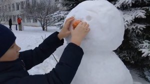 мой снеговик , как сделать снеговика