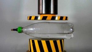 HYDRAULIC PRESS VS PLASTIC BOTTLE