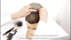 Легкая и быстрая прическа. Высокий пучок.