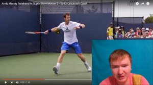 Большой теннис. Разбор удара справа замедленно . Техника Энди Маррея.