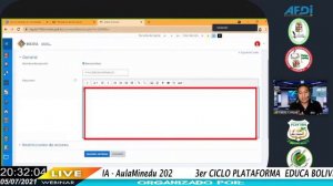 Sesión 1. ONFIGURACIÓN BÁSICA - 3er CICLO PLATAFORMA  EDUCA BOLIVIA - AulaMinedu 2021 - Sesión 1