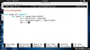 Tagay Million Module 07 SYN Flood attack with Scapy Socket Programming with Python